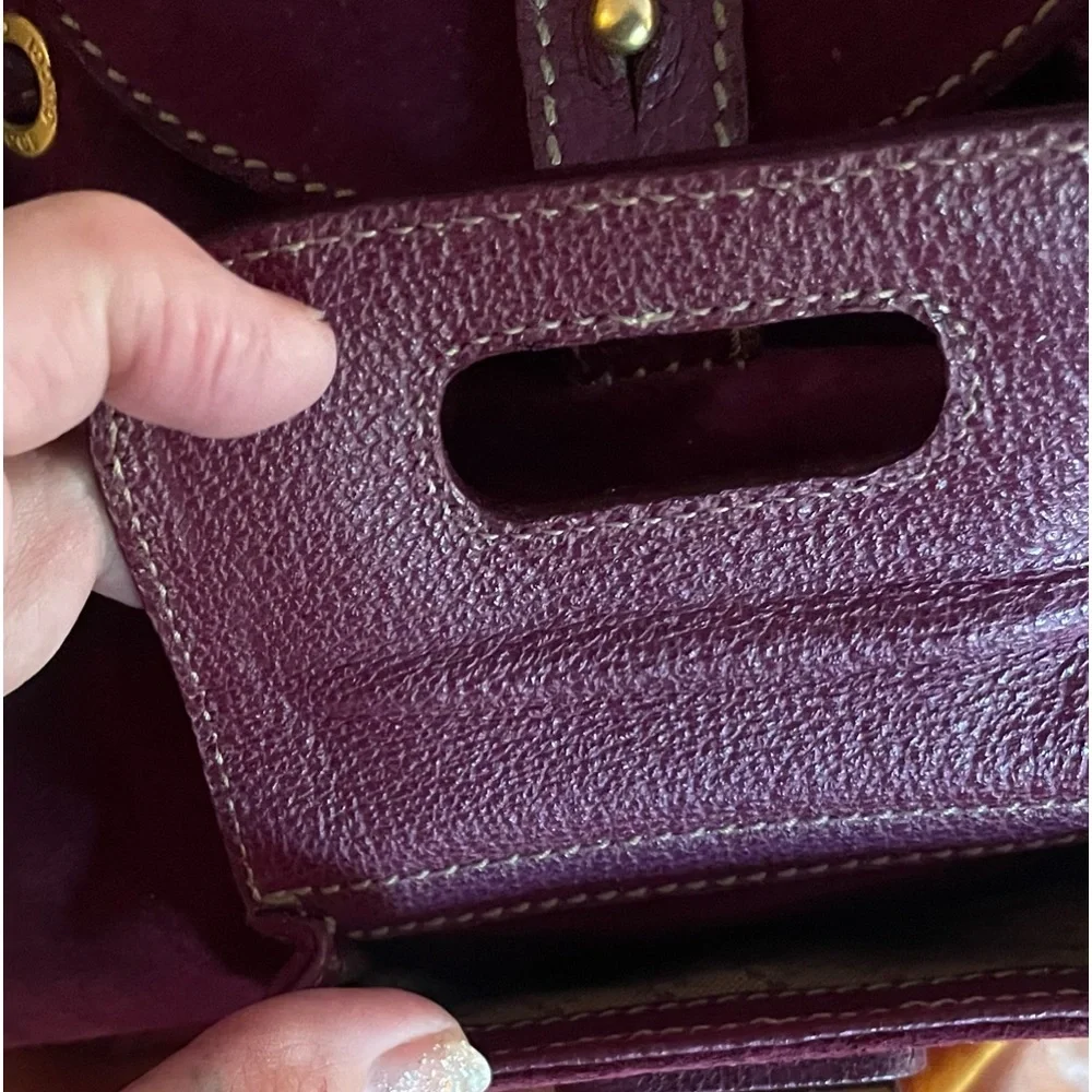 Rare Gucci purple Tom Ford era bamboo backpack. EUC with no noted flaws! - Picture 9 of 14